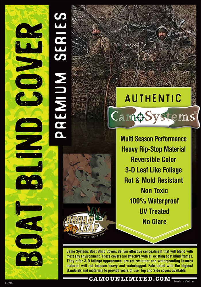Broadleaf Ultra-lite Boat Blind Cover – Camo Unlimited